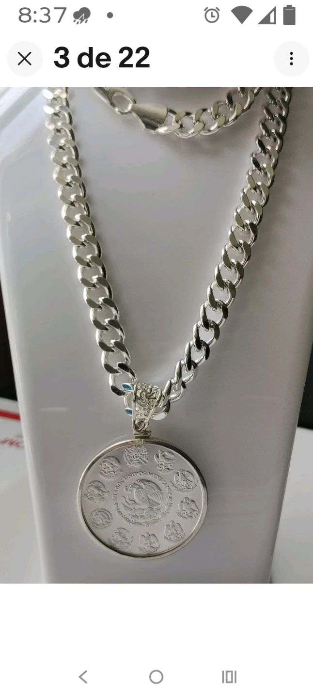 Mexican Libertad Silver Coin Pendant Necklace - photo 3