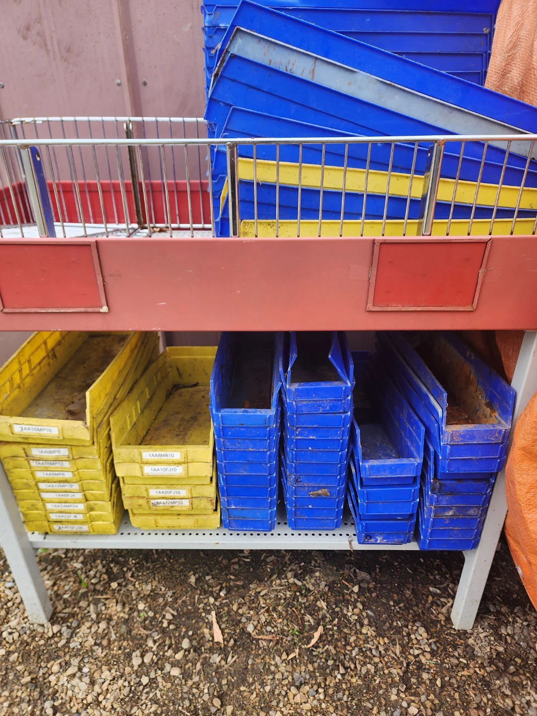Assorted Industrial Plastic Storage Bins