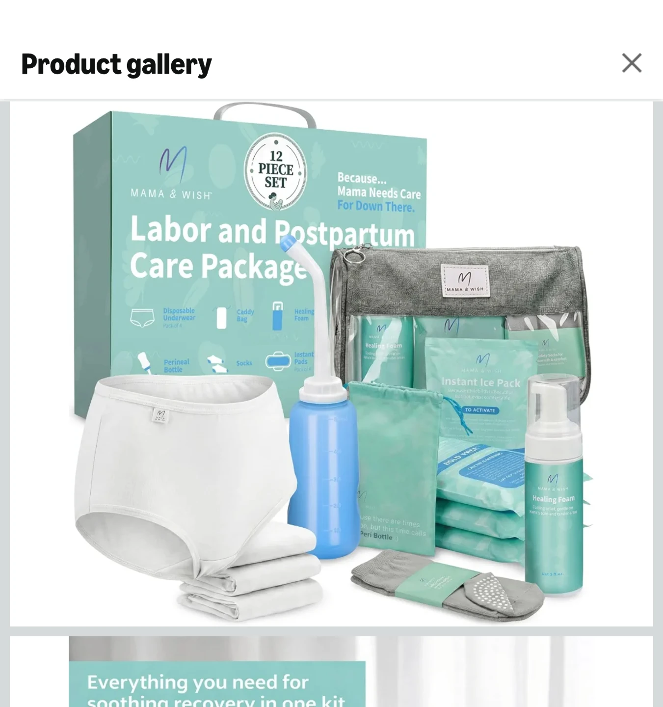 Mama & Wish 12-Piece Postpartum Care Kit