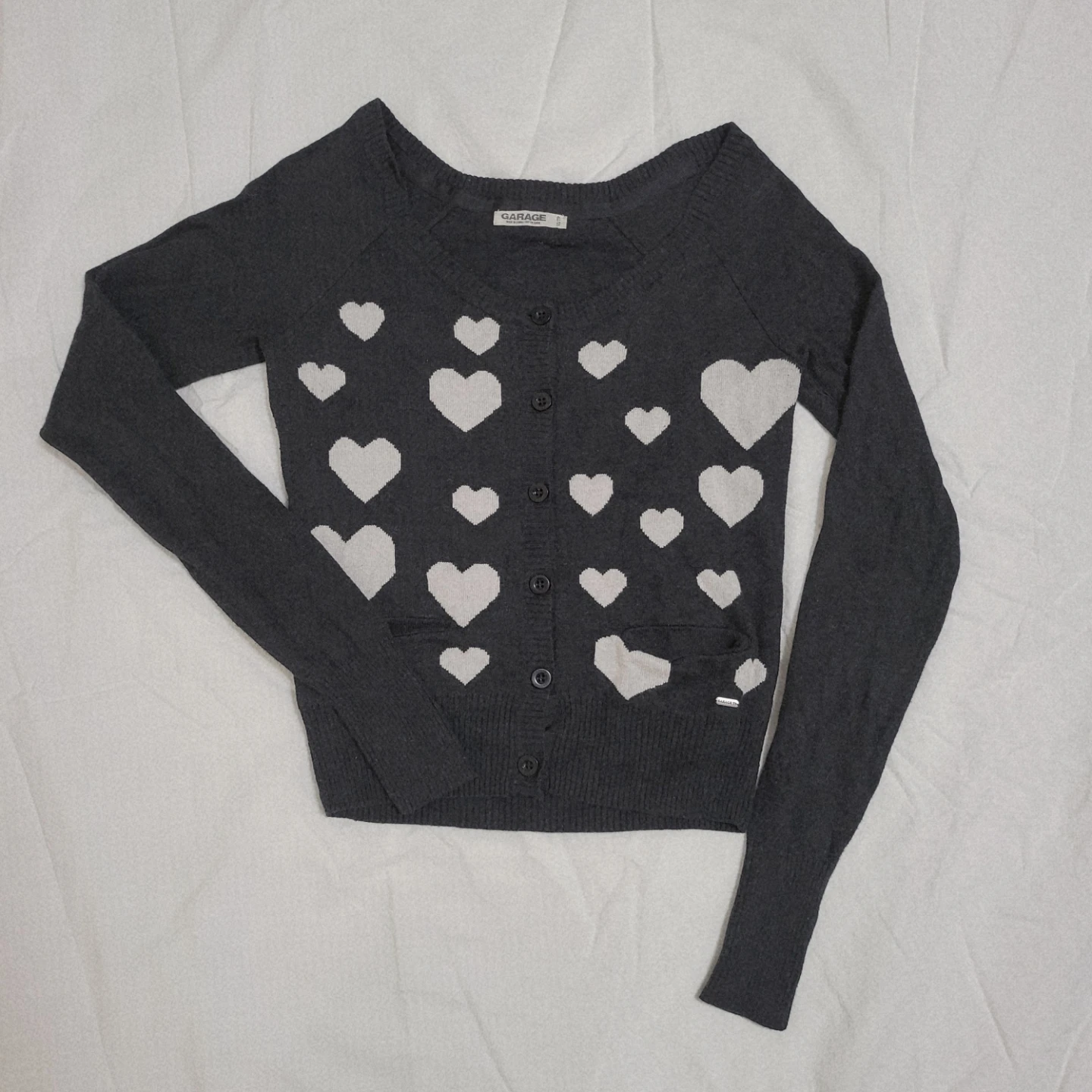 Garage Heart Print Cardigan (XS) - photo 2