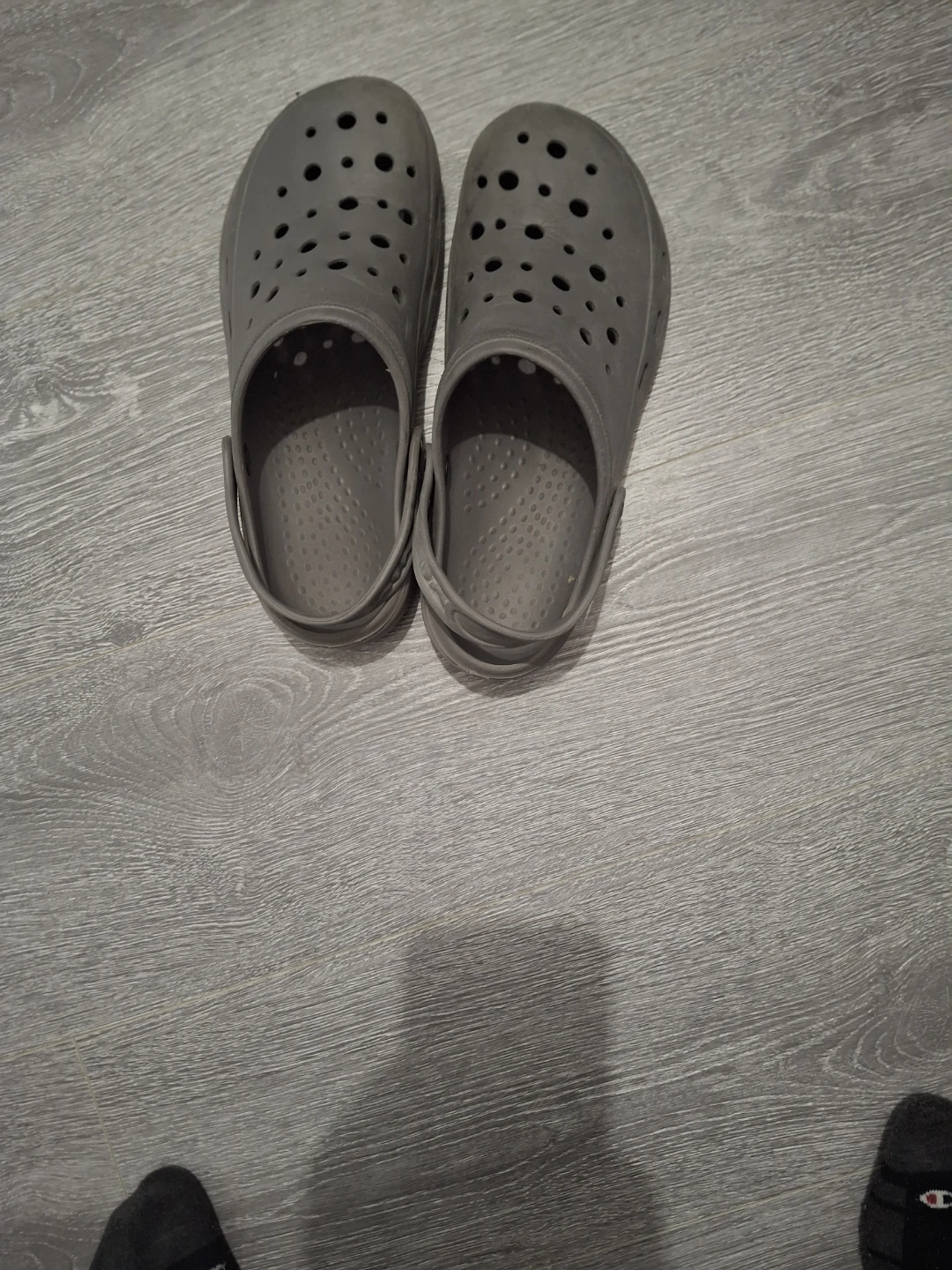 Grey Crocs Clogs