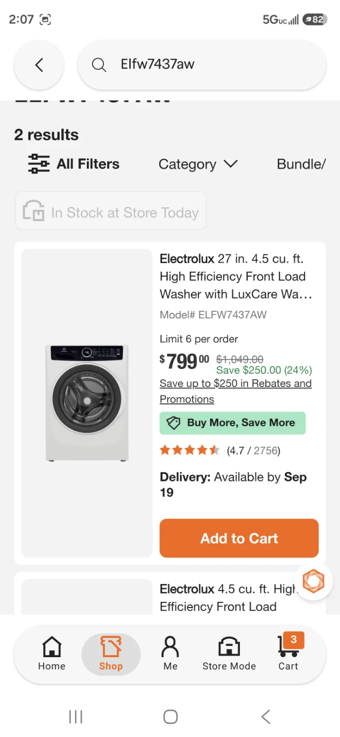 New Electrolux Washer and Electric Dryer Set - photo 3