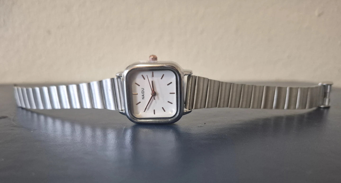 Women's Silver-Tone Square Watch