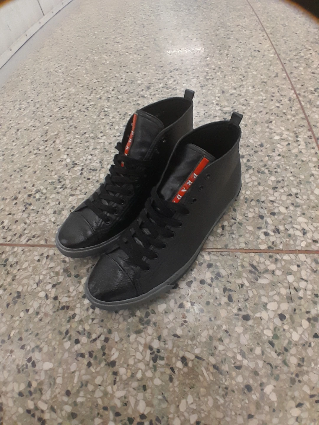 Prada high-top black sneakers  Elite Men's Size 9.5 - photo 3