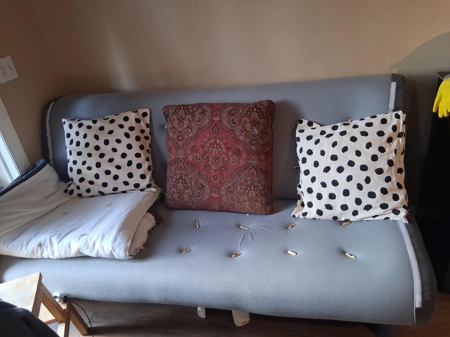 Grey Futon Sofa - photo 2