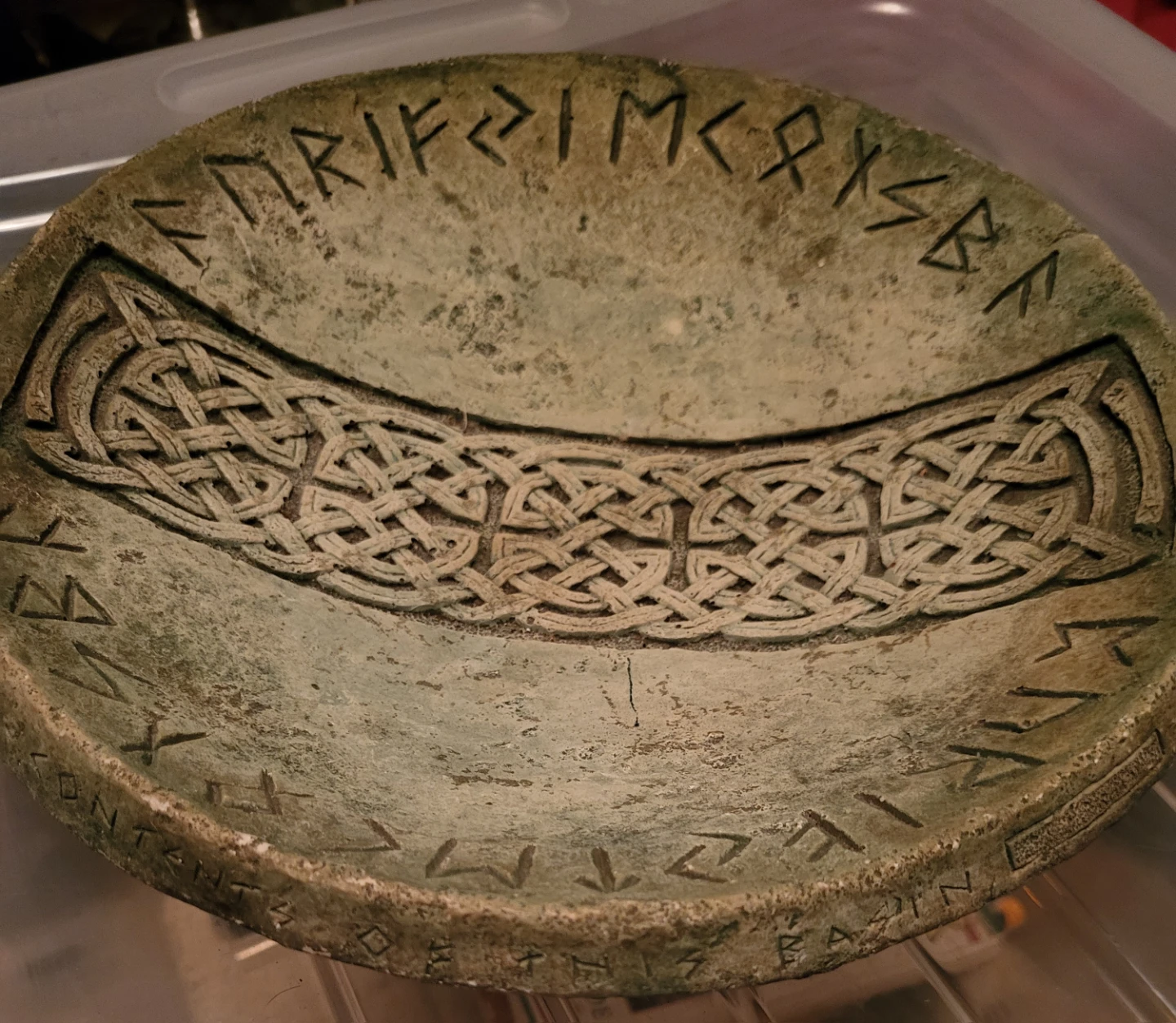 Celtic Style Decorative Stone Bowl - photo 2
