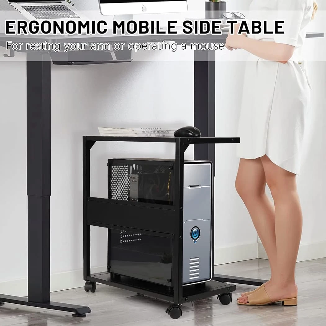 Mobile Computer Tower Stand and Side Table - photo 4