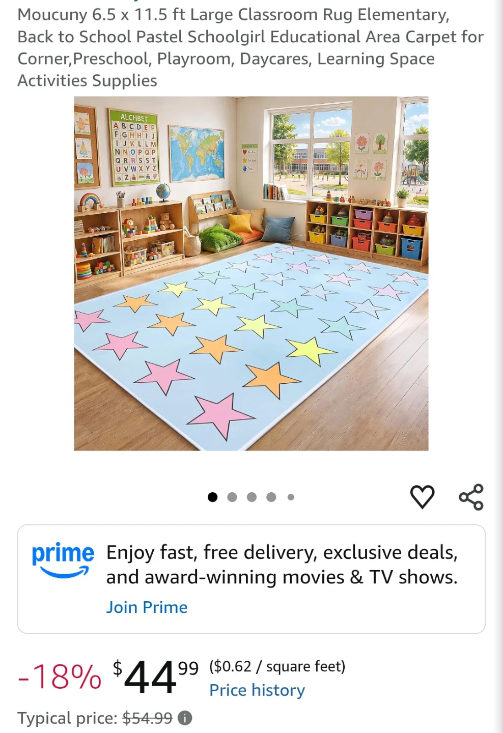 Moucuny 6.5 x 11.5 ft Large Rug