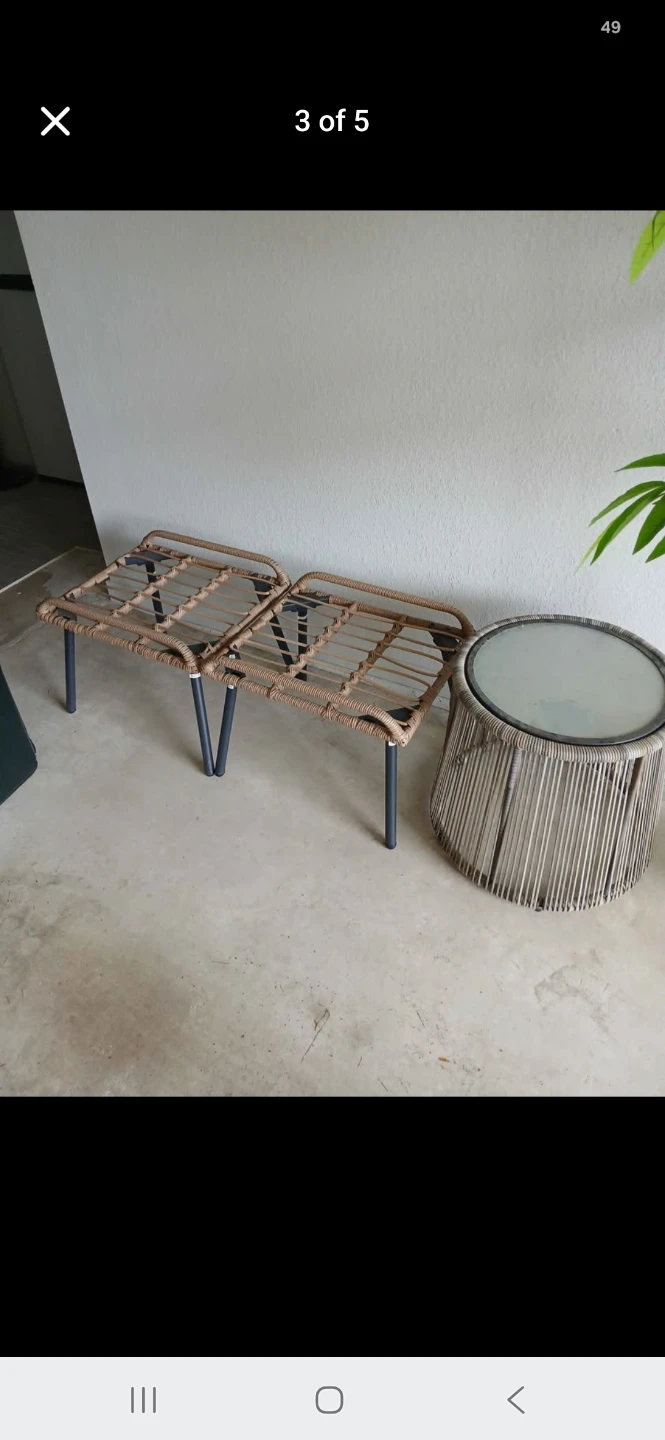 Wicker Patio Chair Set with Ottomans and Cushions - photo 2