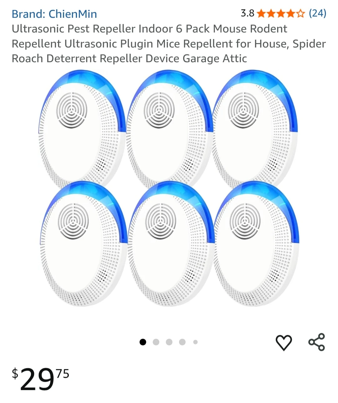 Ultrasonic Pest Repeller 6 Pack - photo 2