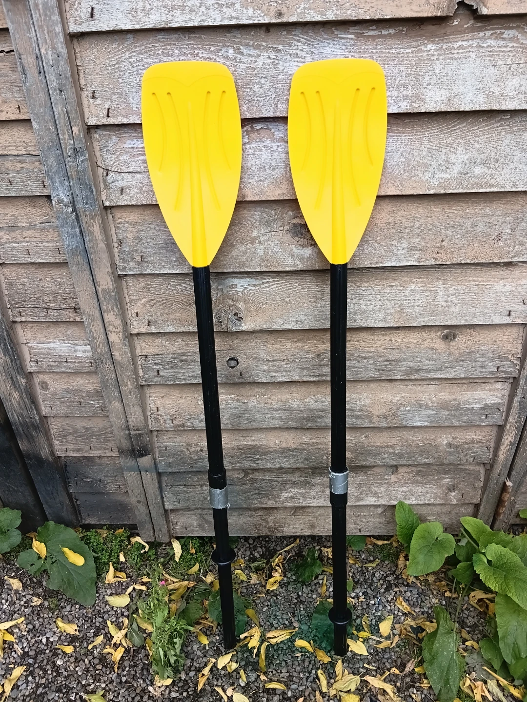 Pair Of  yellow Rafting Paddles