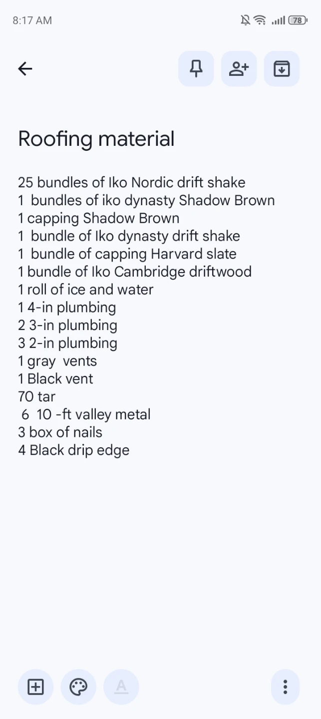 Assorted Roofing Materials and Plumbing Supplies