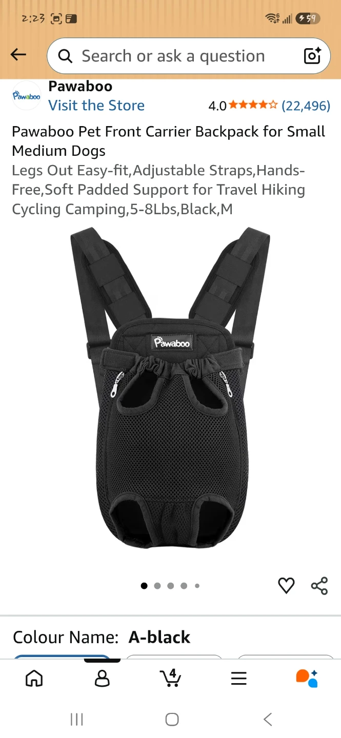 Pawaboo Pet Front Carrier Backpack