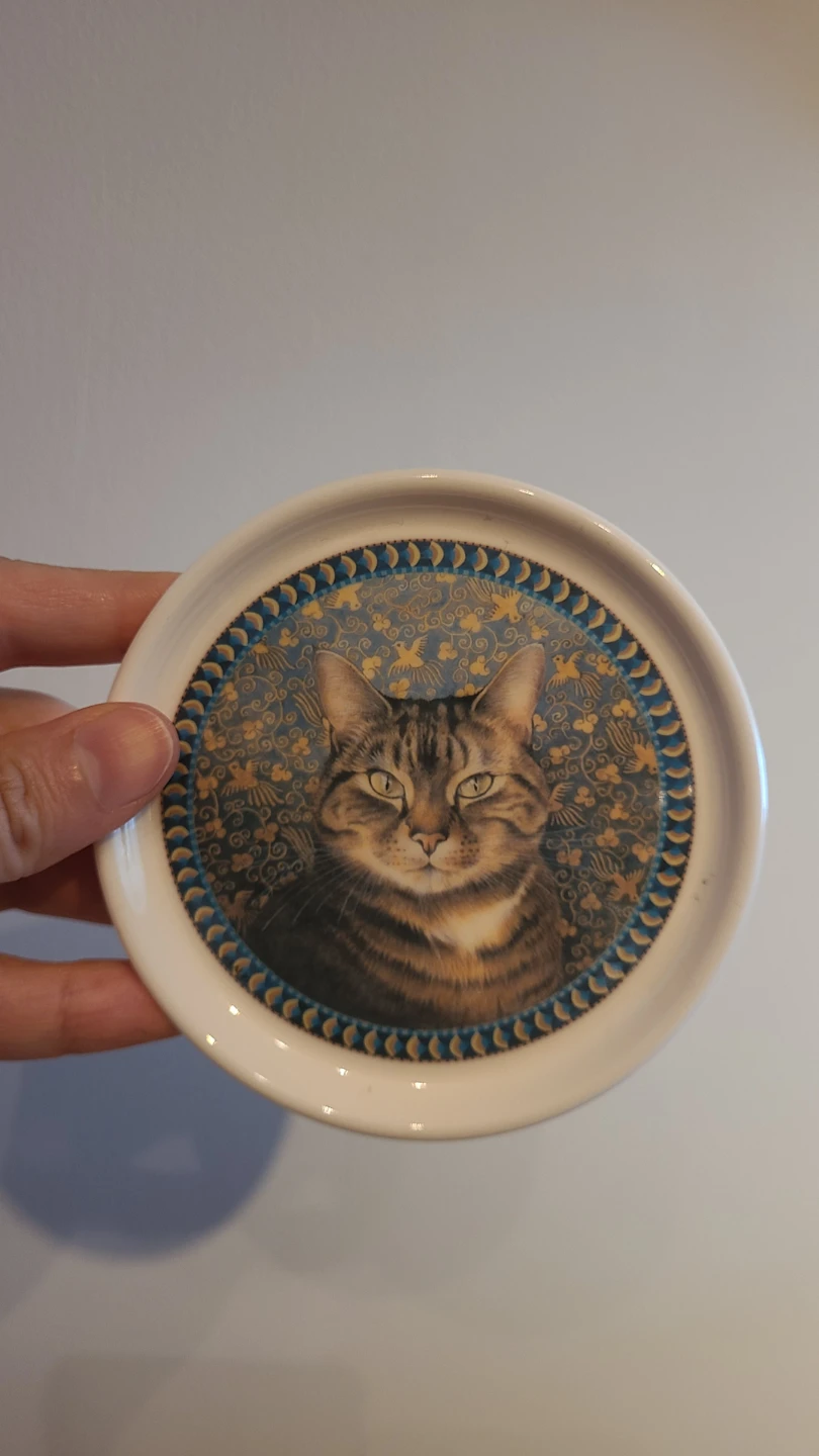 Cloverleaf Tabby Cat Coaster/trinket dish