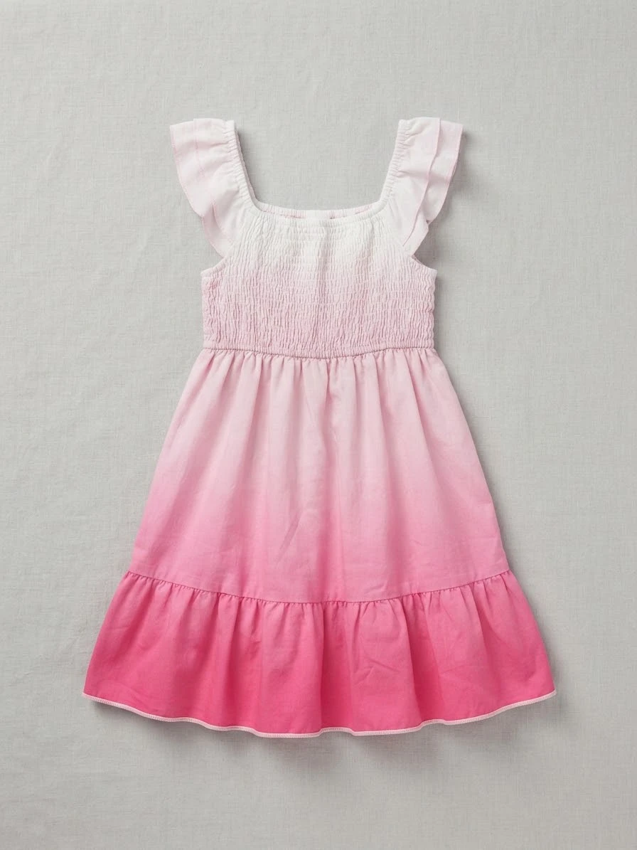 Girls Ombre Ruffle Dress