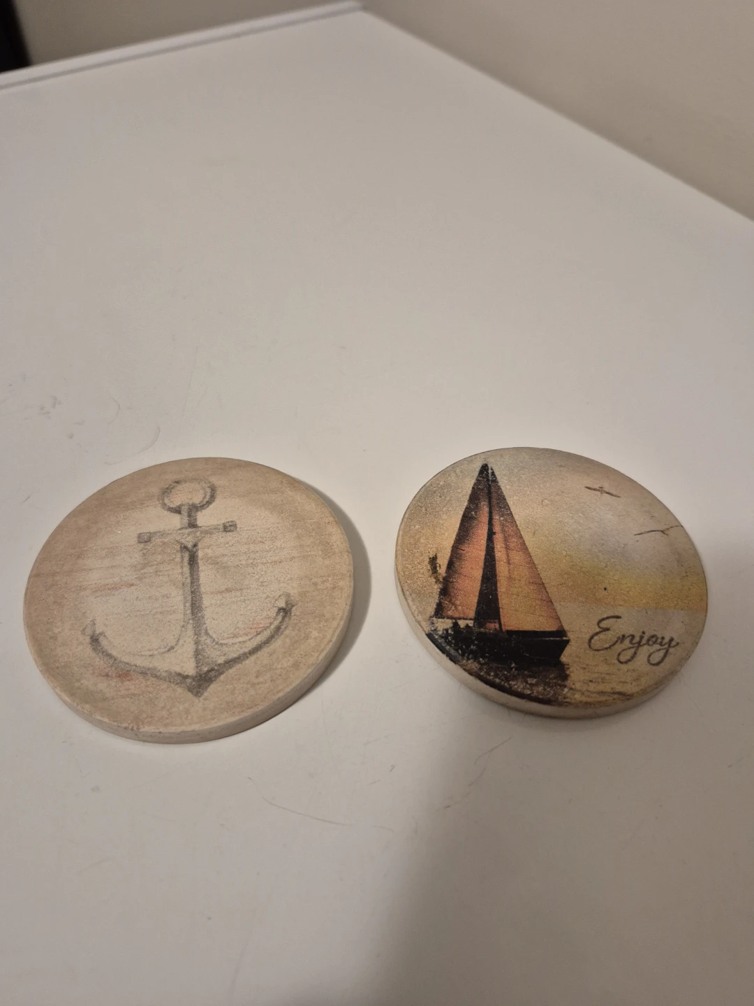 Set of Two Nautical ⚓️⛵️Themed Coasters - photo 2