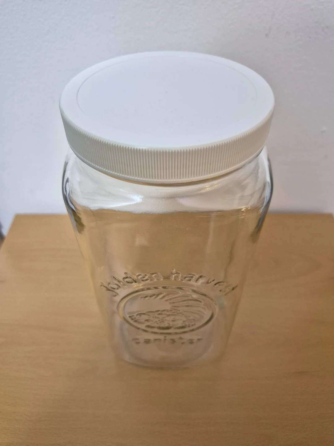 Vintage 2L Wide-Mouth Golden Harvest Cannister Jar: As-New! - photo 4