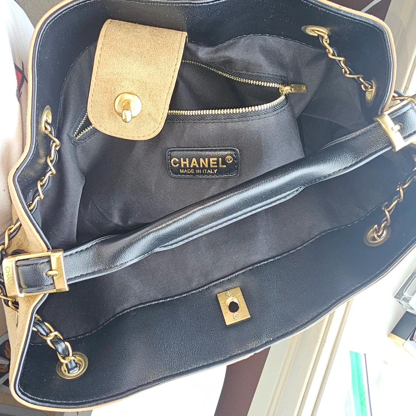 Chanel Quilted Suede and Leather Tote - photo 2