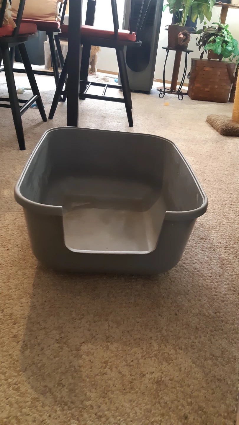 Grey cat litter box XL