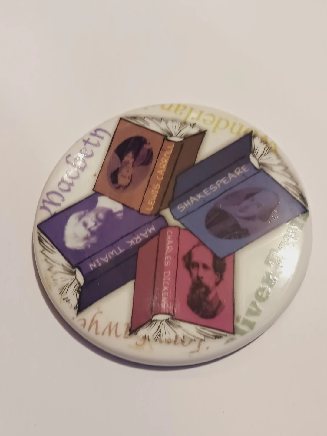 Ceramic Coaster featuring books 📚 & authors