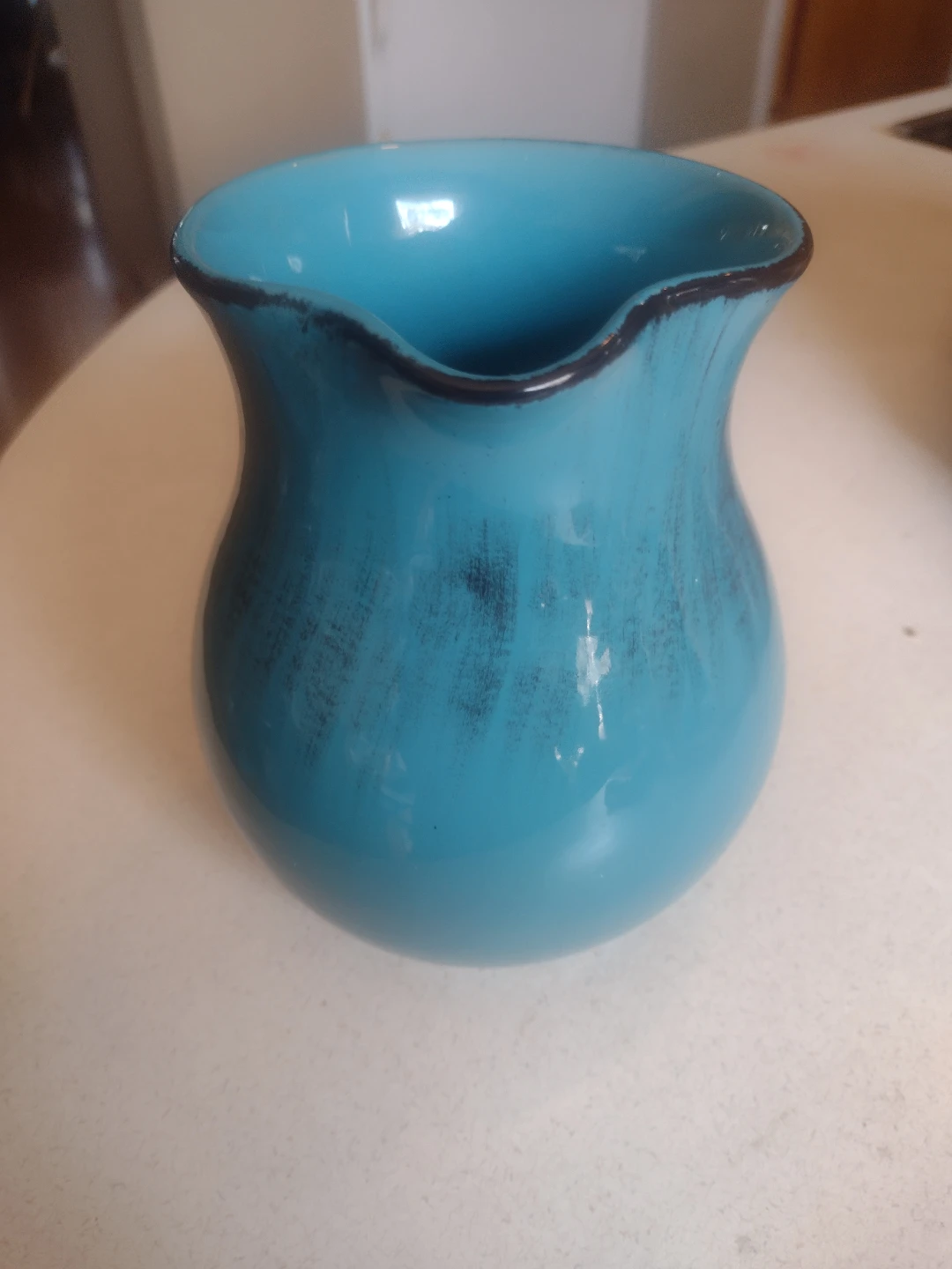 Turquoise Glazed Pitcher Made in Italy - photo 3