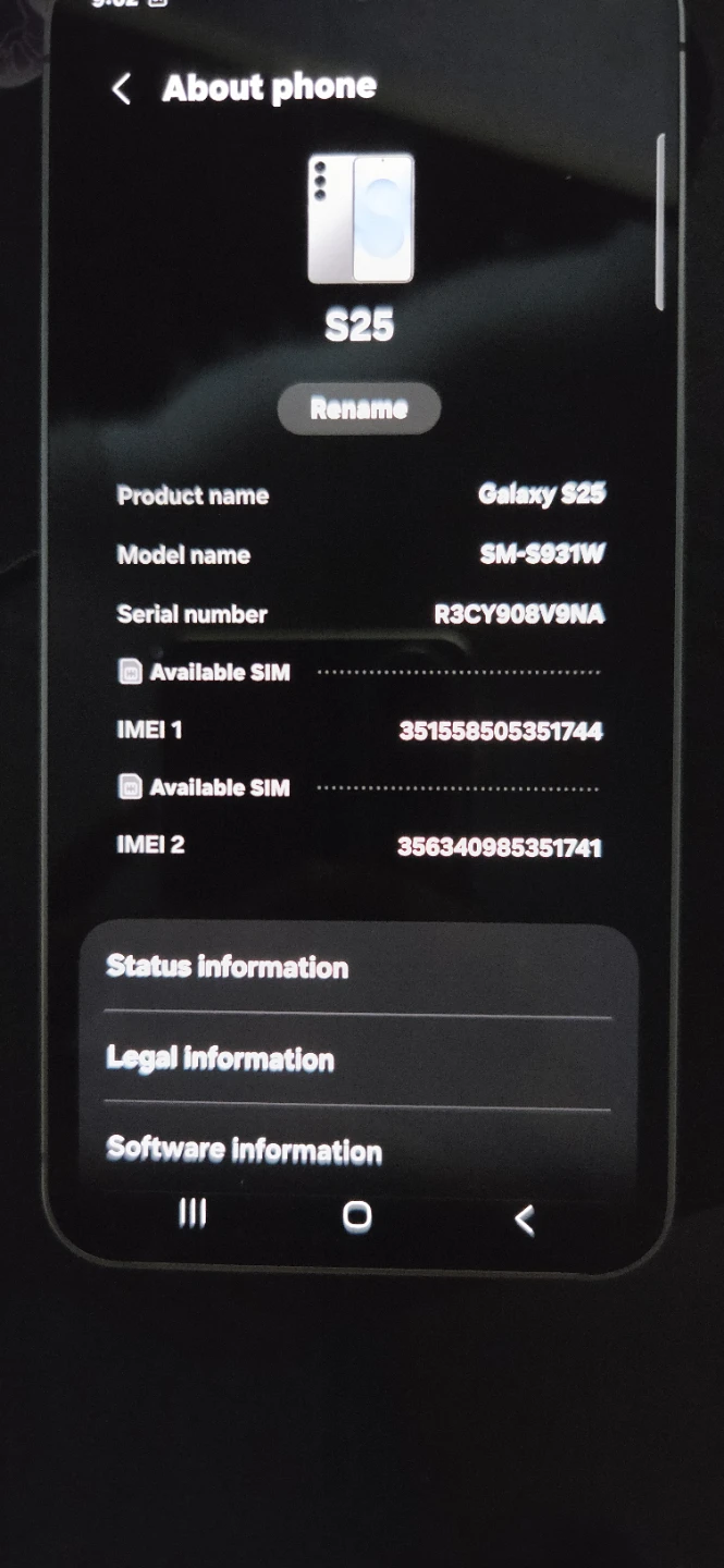 Samsung Galaxy S25 SM-S931W - photo 3