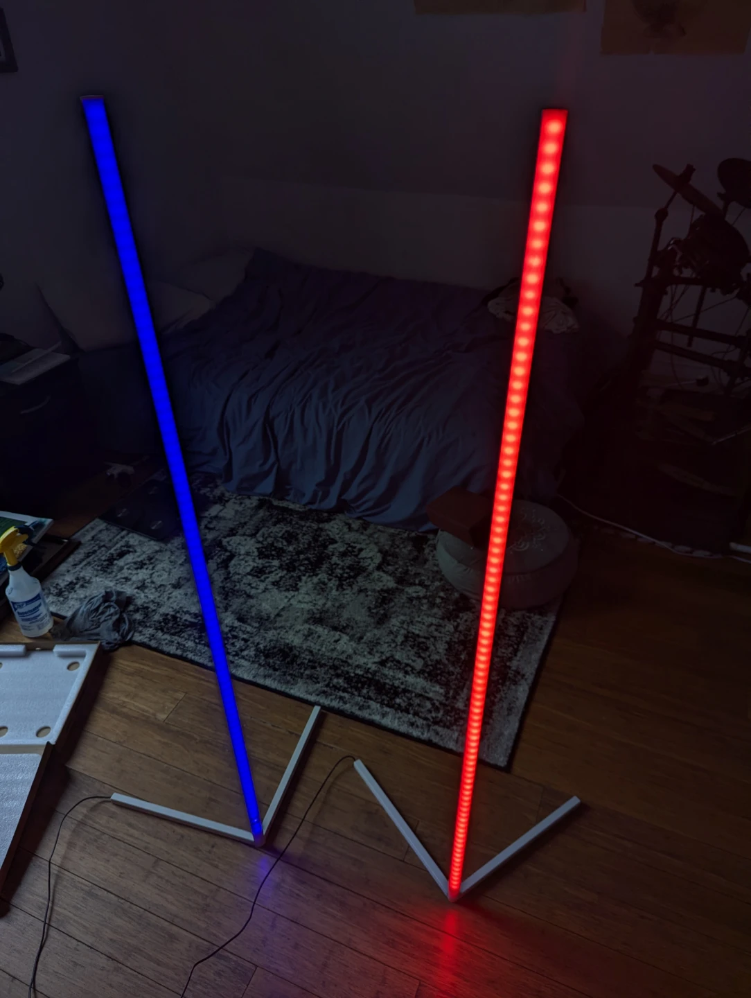 Pair of LED Corner Floor Lamps