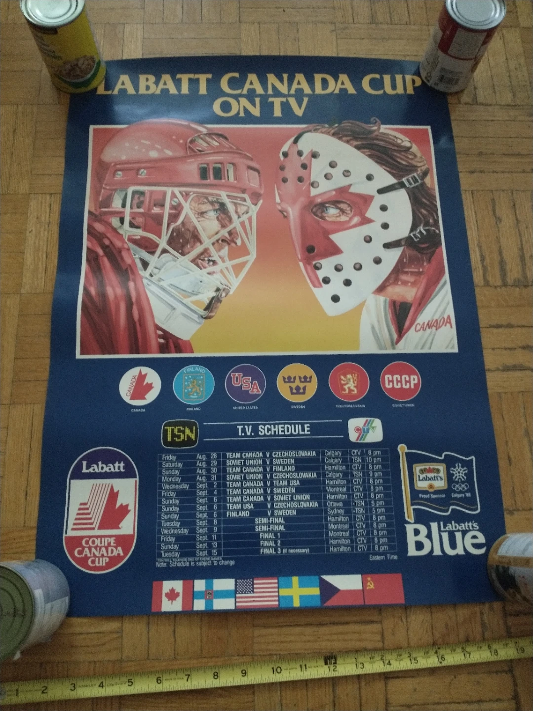 1987 Labatt Canada Cup 18 x 25" Hockey Poster - photo 4
