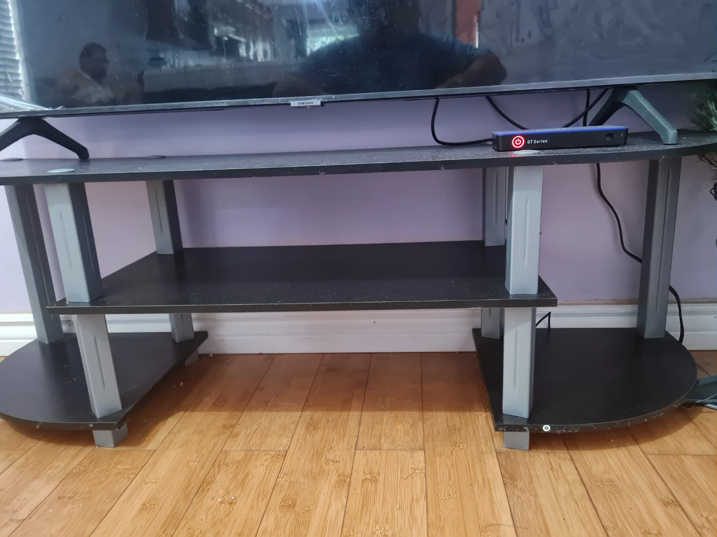 Black 2-Tier TV Stand - photo 2