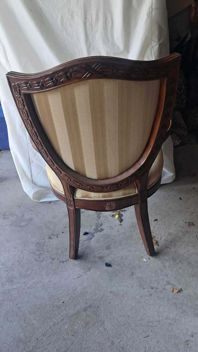 Vintage Striped Accent Chair - photo 3