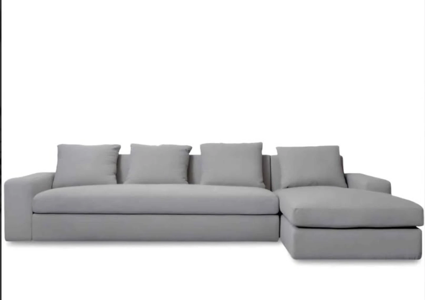 Large Grey Sectional Sofa - photo 4