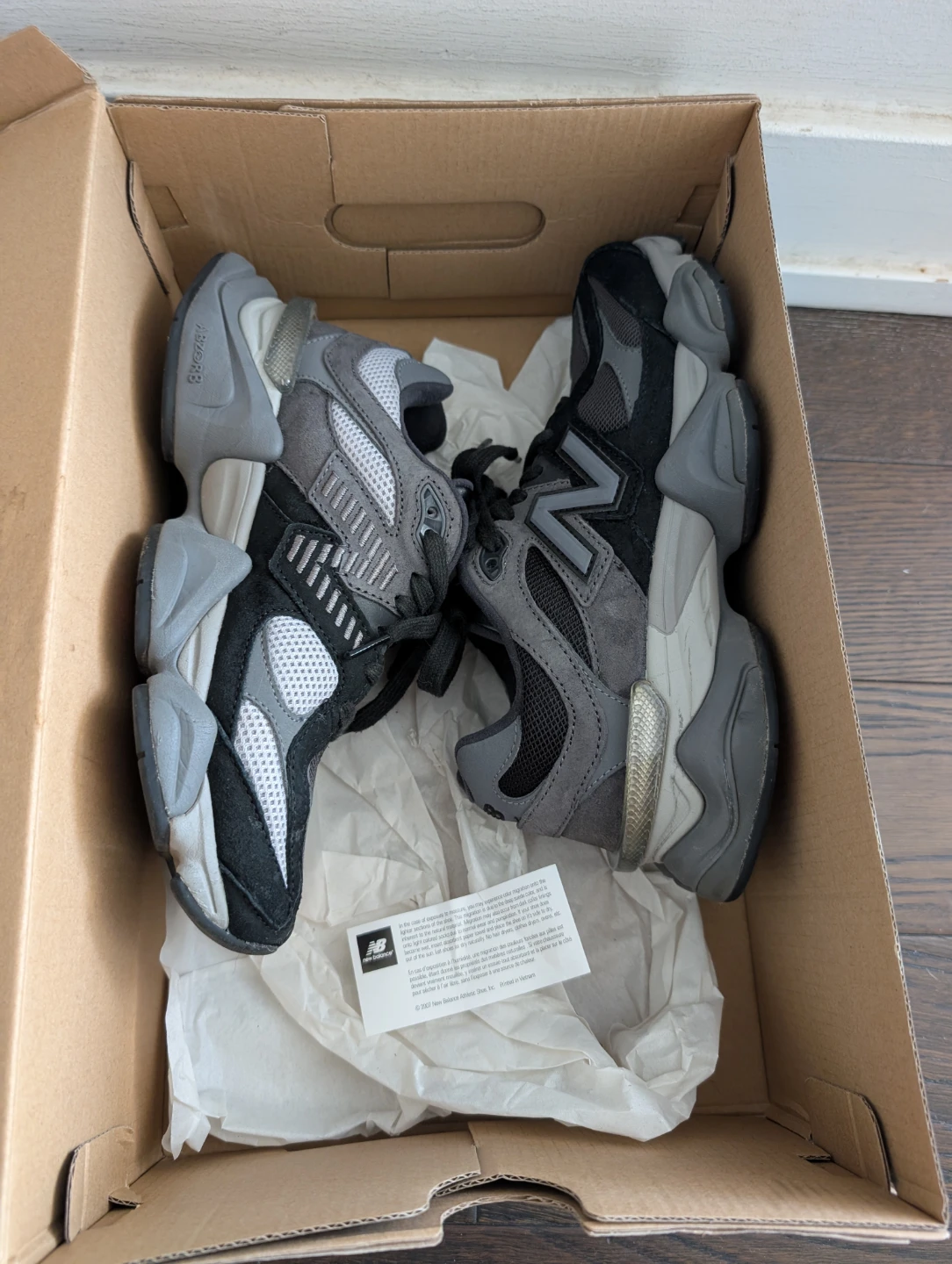 New Balance 9060 Grey Black Running Shoes - photo 3