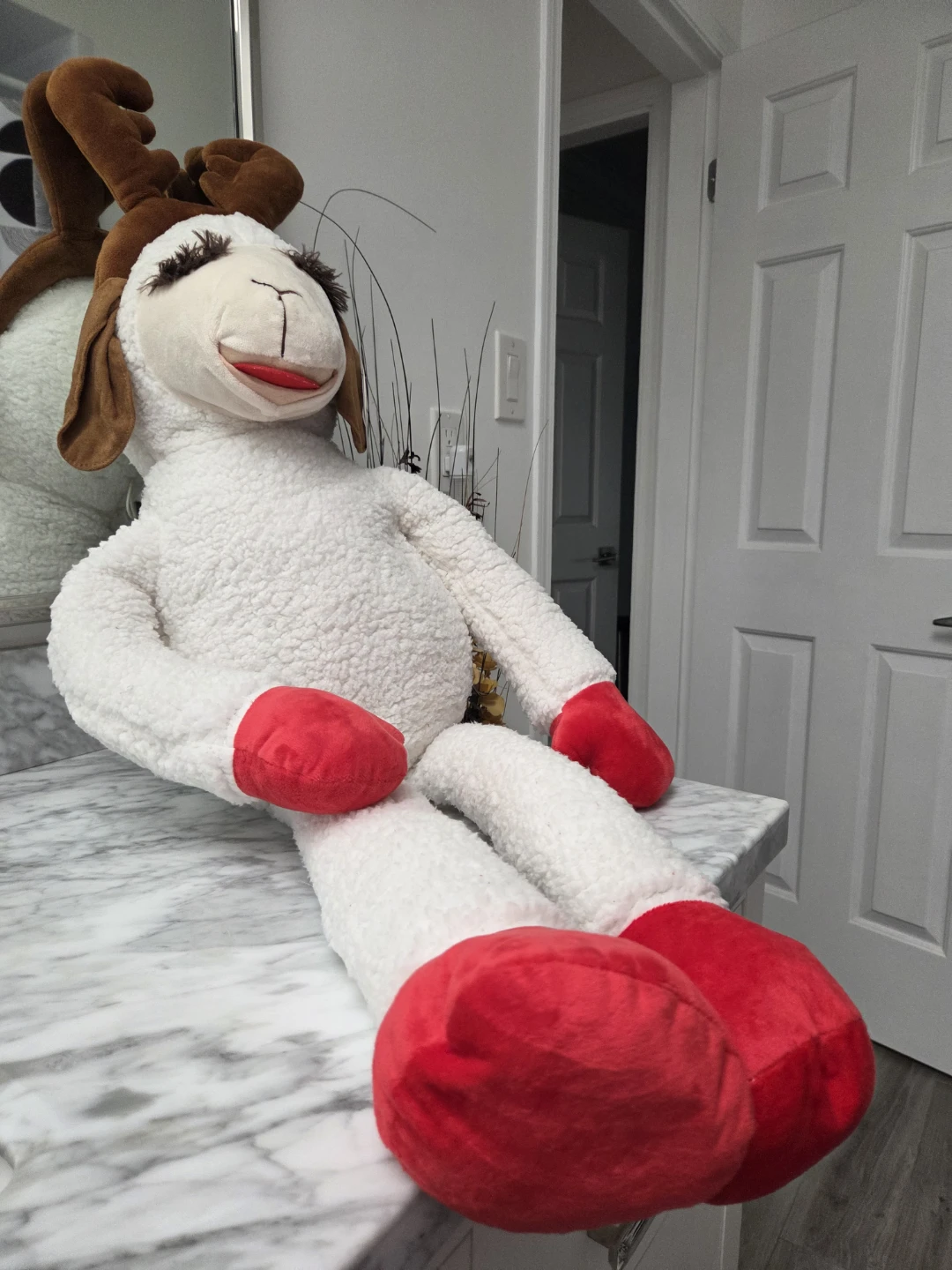 Lamb Chop Reindeer Holiday Dog Toy - photo 2