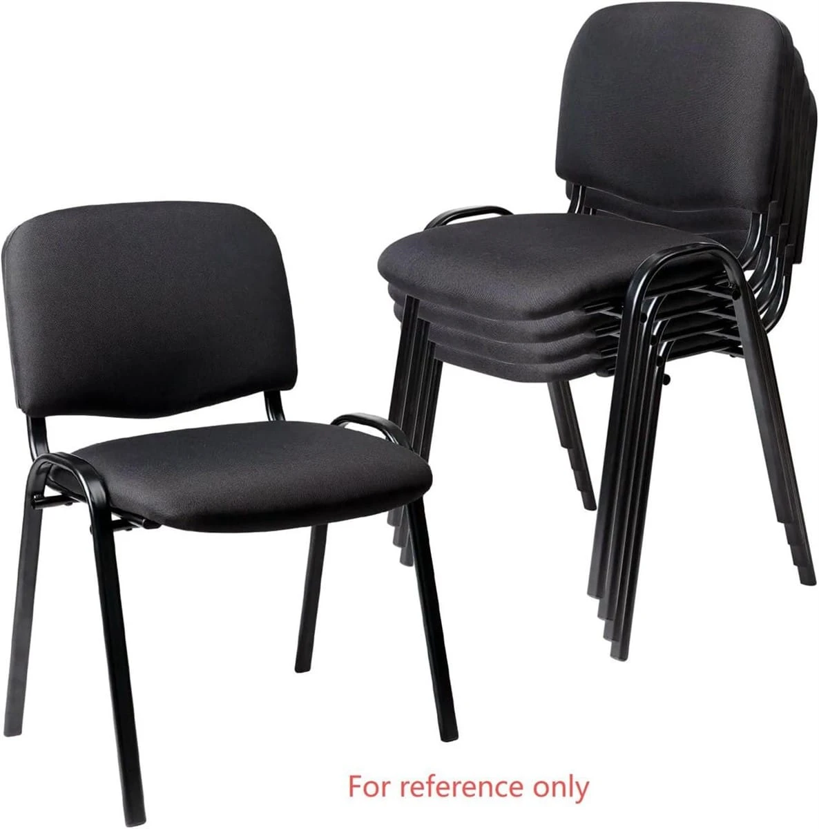 Stackable Black Office Chairs - photo 2