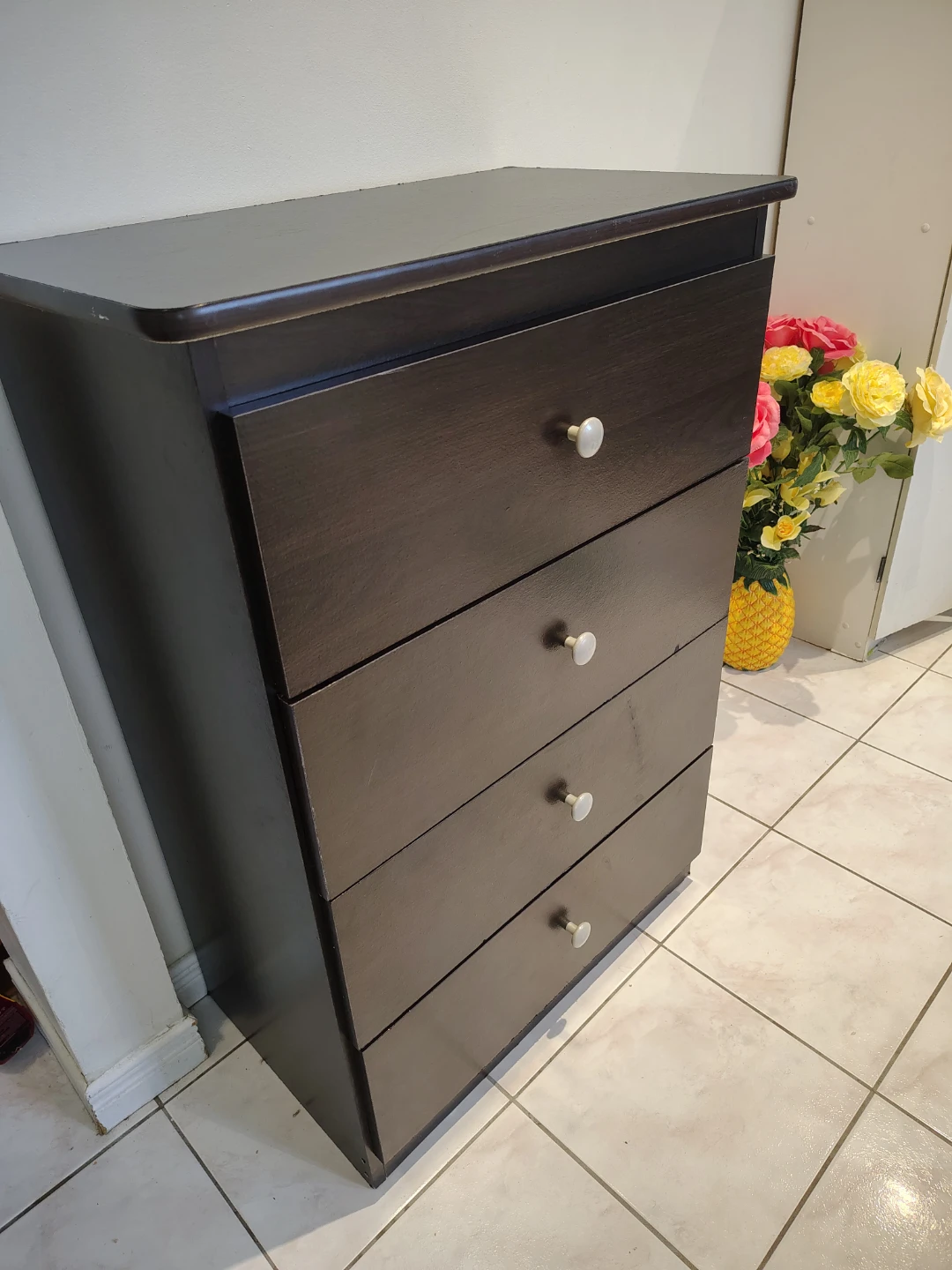 Dark Brown 4-Drawer Dresser - photo 3