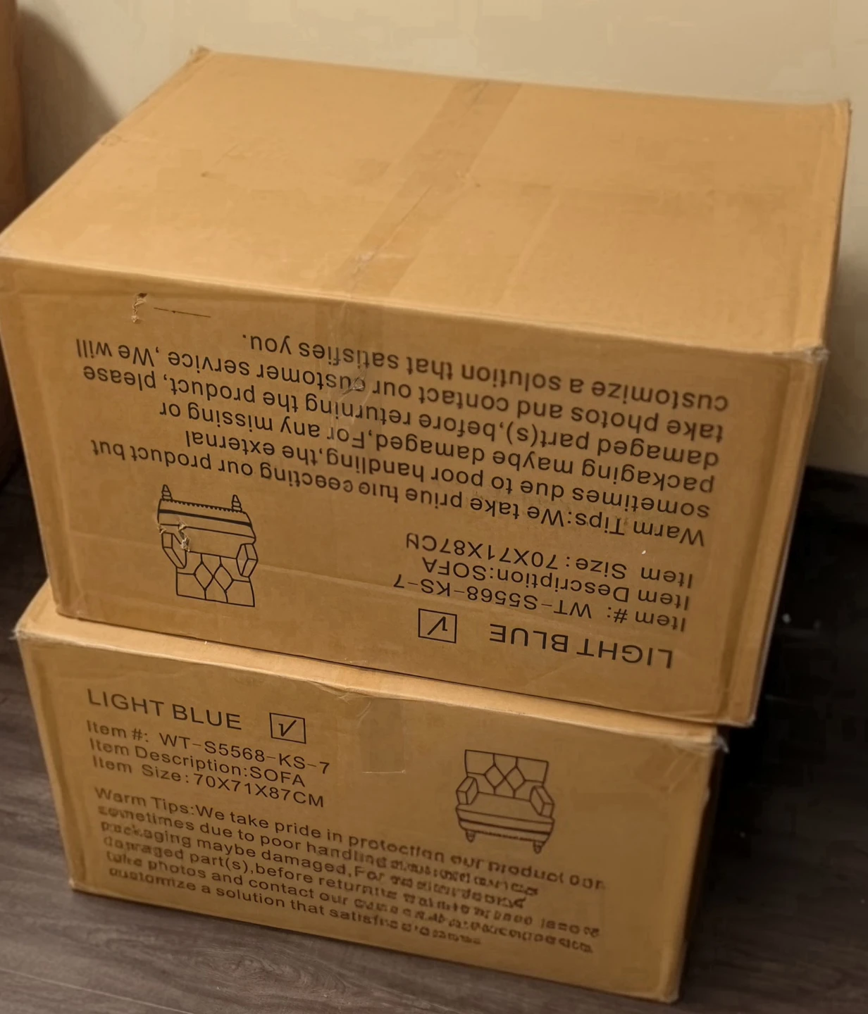 NEW IN BOXES Set of 2 Light Blue Upholstered Club Chairs - photo 2