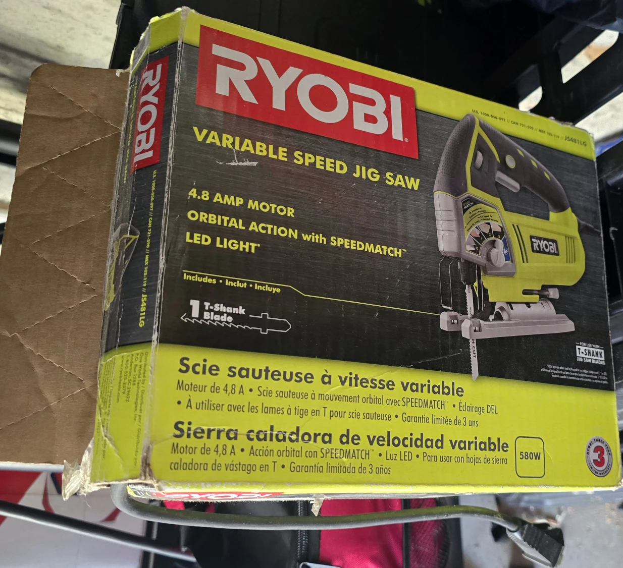 Ryobi Variable Speed Jig Saw JS481LG
