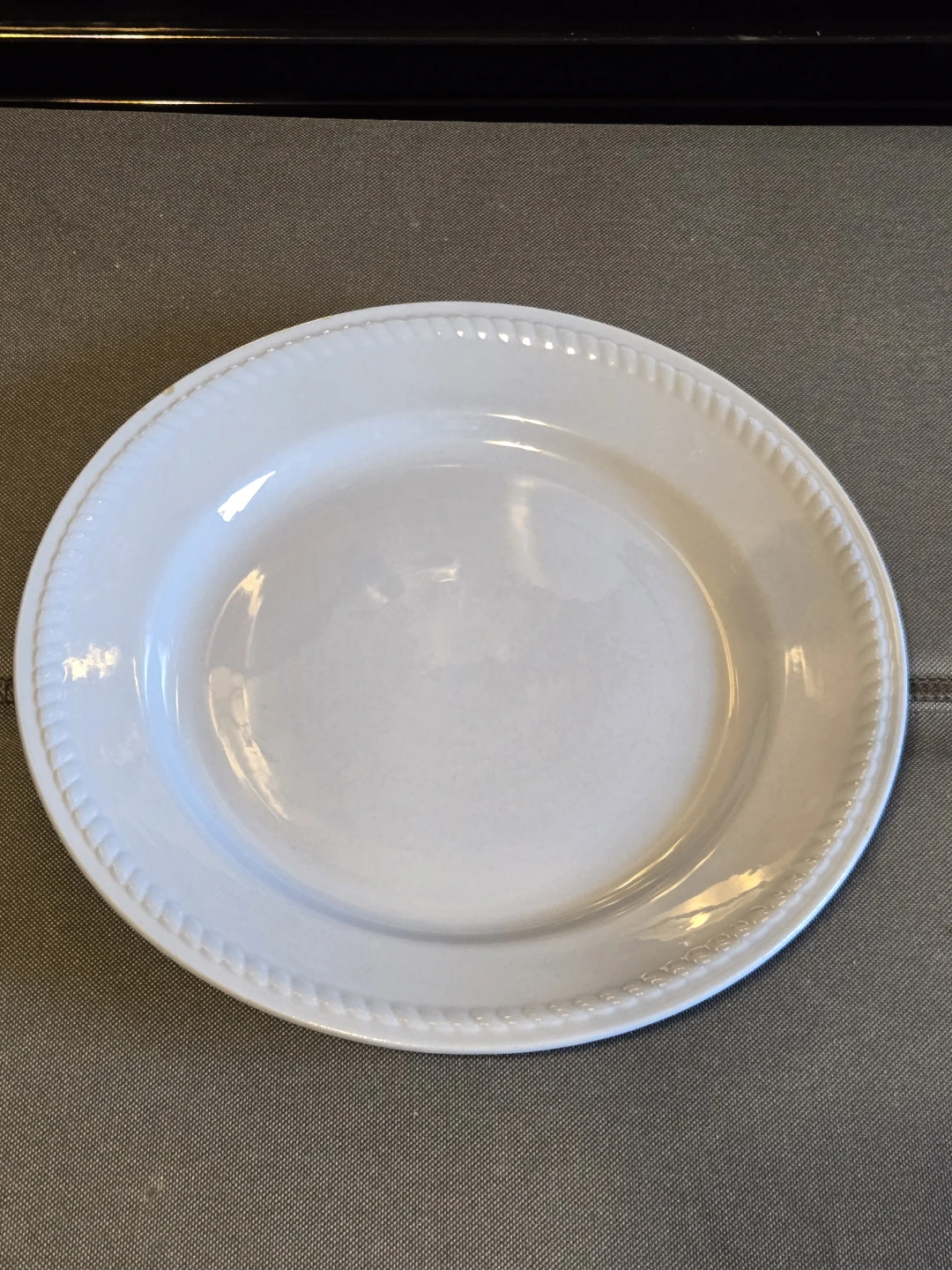 Vintage 1937 Homer Laughlin Kraft Blue 10.5-Inch Dinner Plate - photo 2