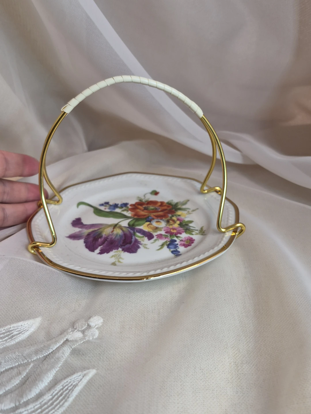 Beautiful Vintage 6" Round Gloria Porcelain West Germany - photo 4