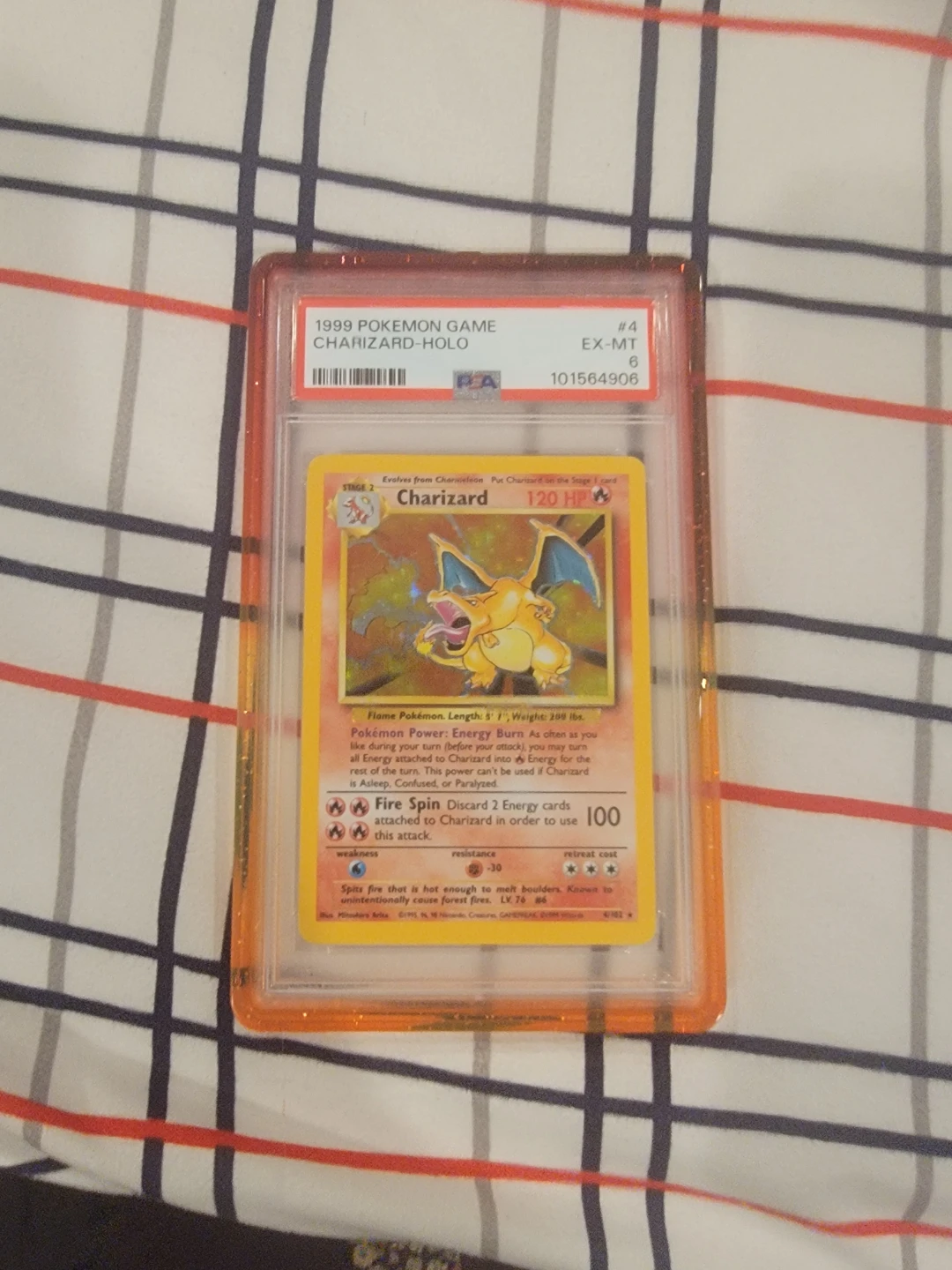 1999 Pokemon Charizard Holo PSA EX-MT 6 Trading Card