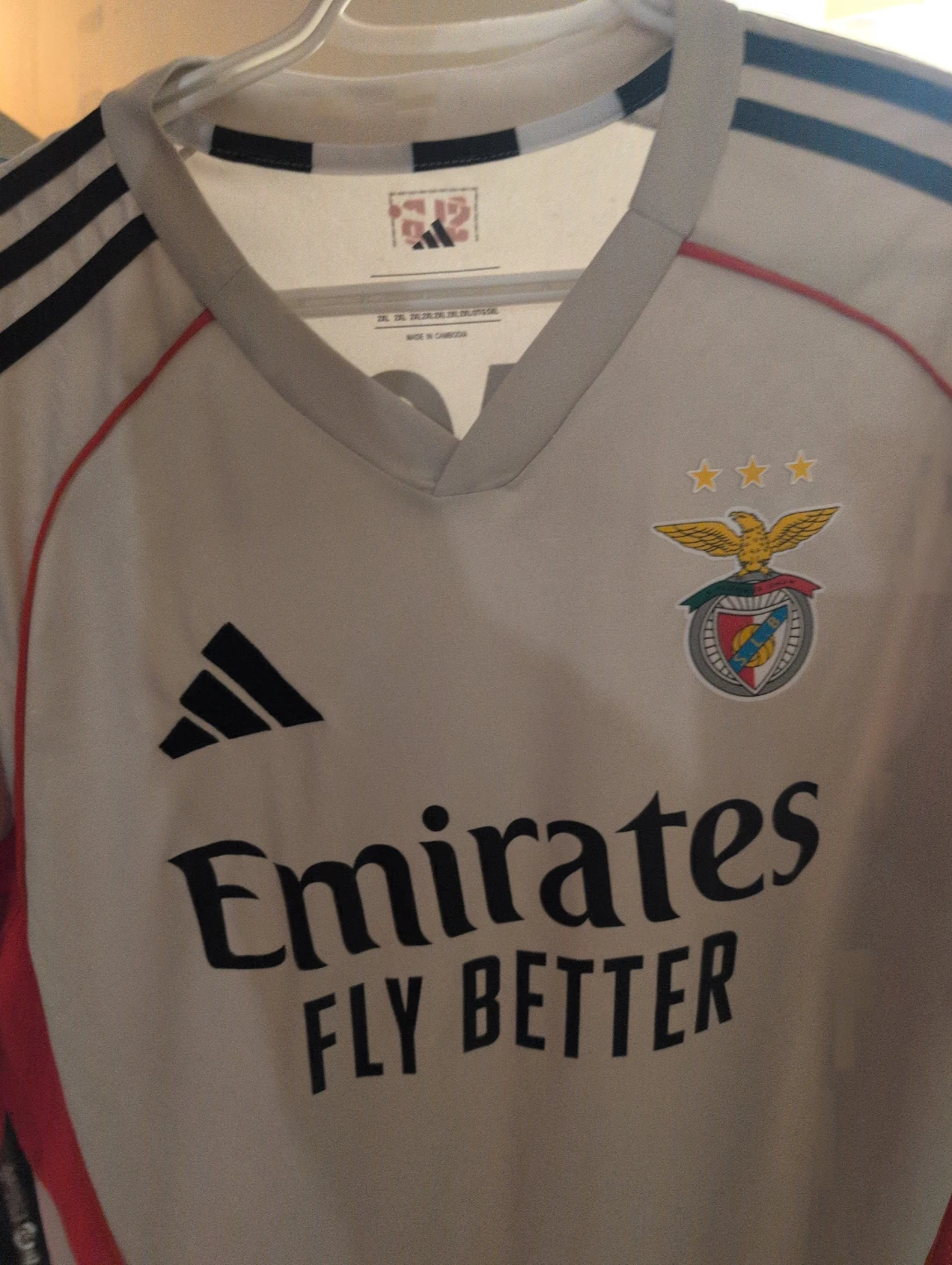 Adidas SL Benfica Soccer Jersey