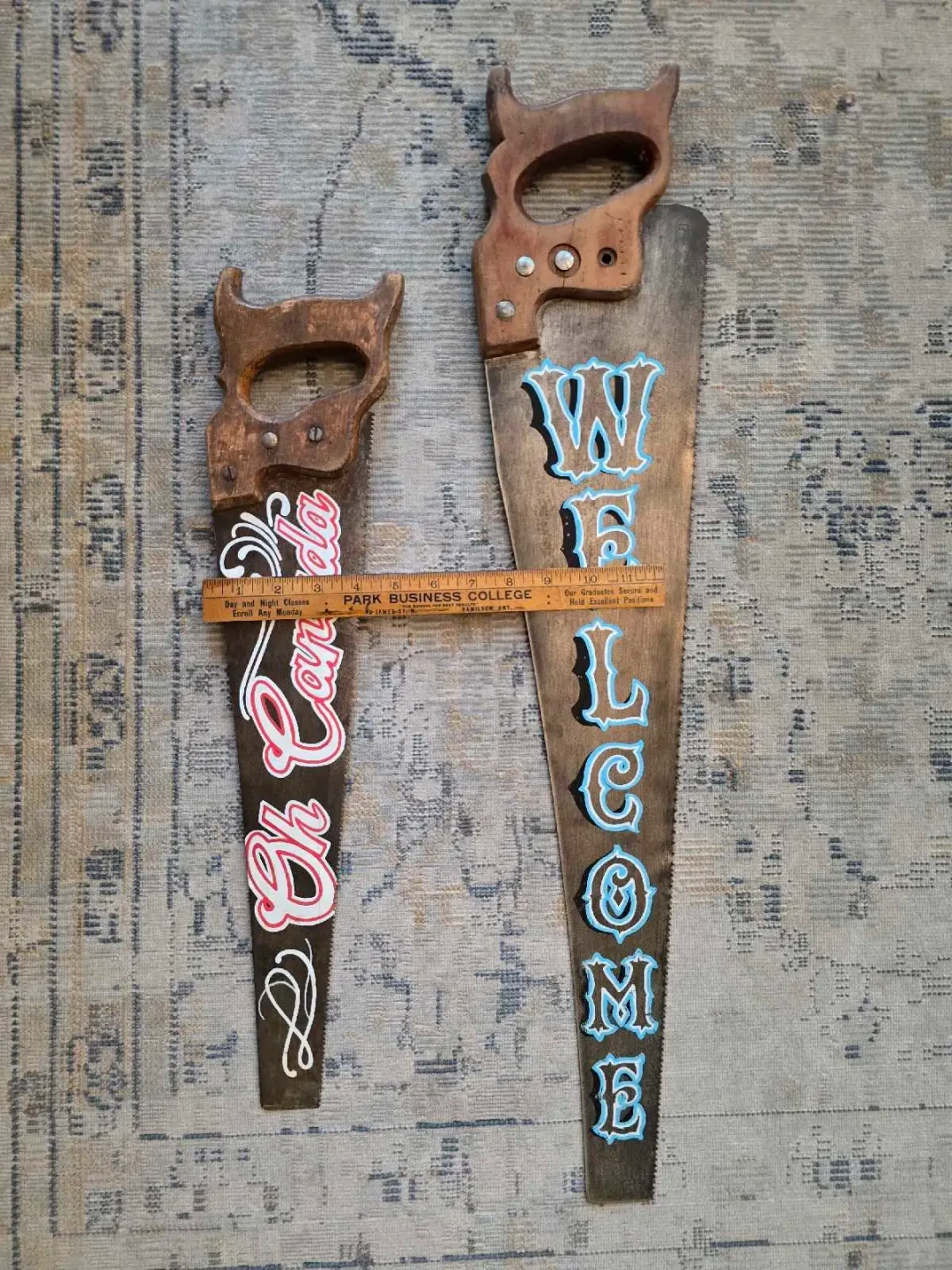 Decorative Vintage Hand Saws - Oh Canada and Welcome - photo 2