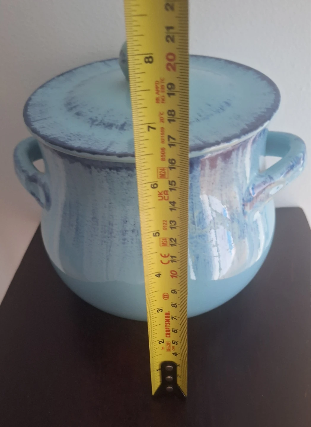 Vintage De Silva  Terracotta Blue clay pot - photo 5