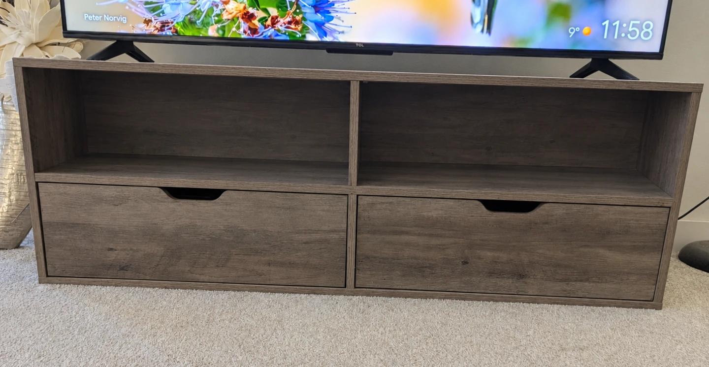 Grey Wood Grain TV Media Console