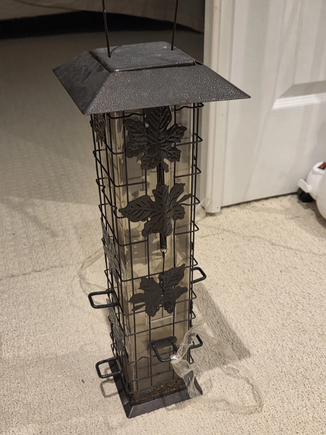 Metal and Plastic Bird Feeder