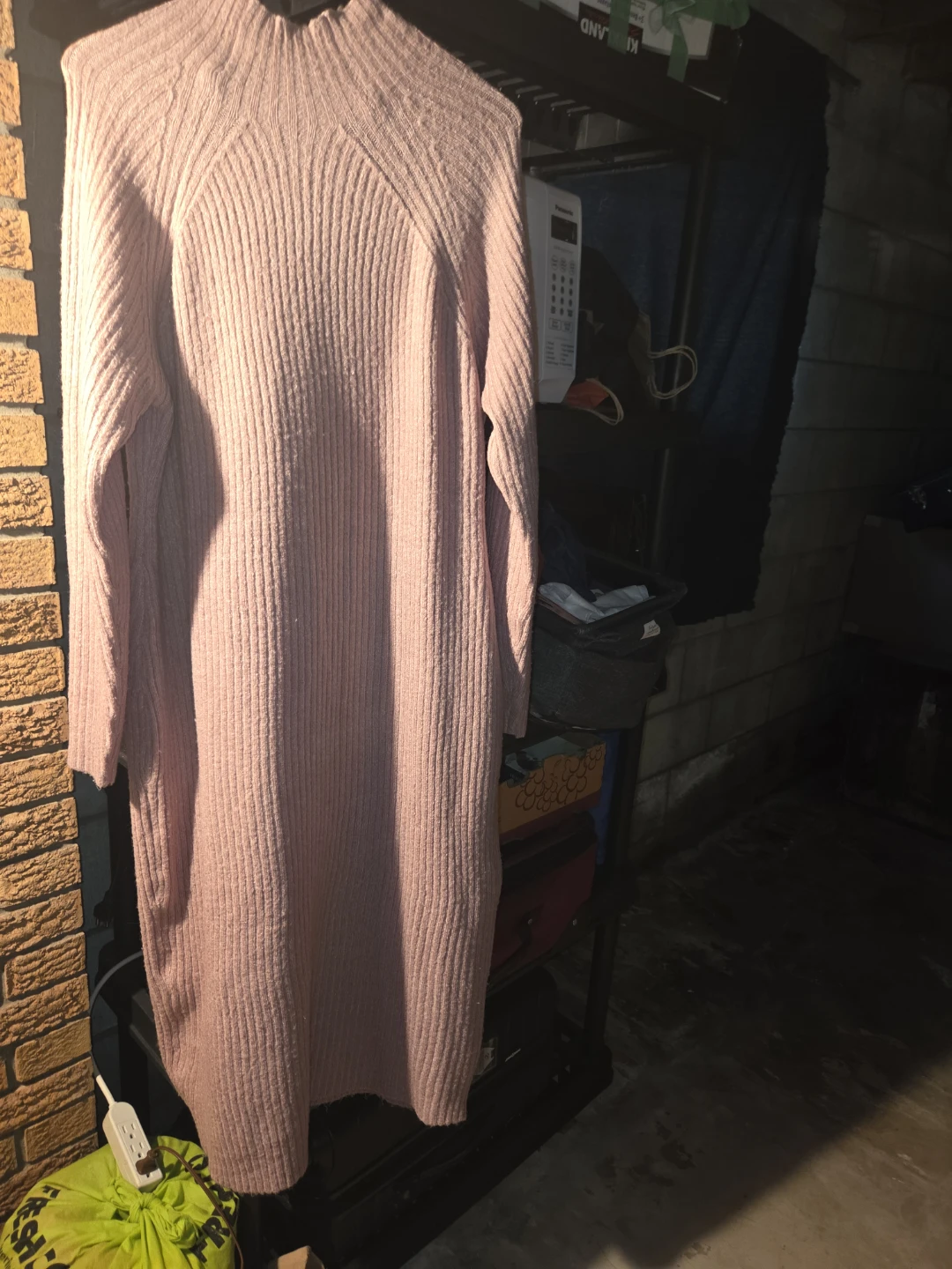 Ribbed Mock Neck Sweater Dress