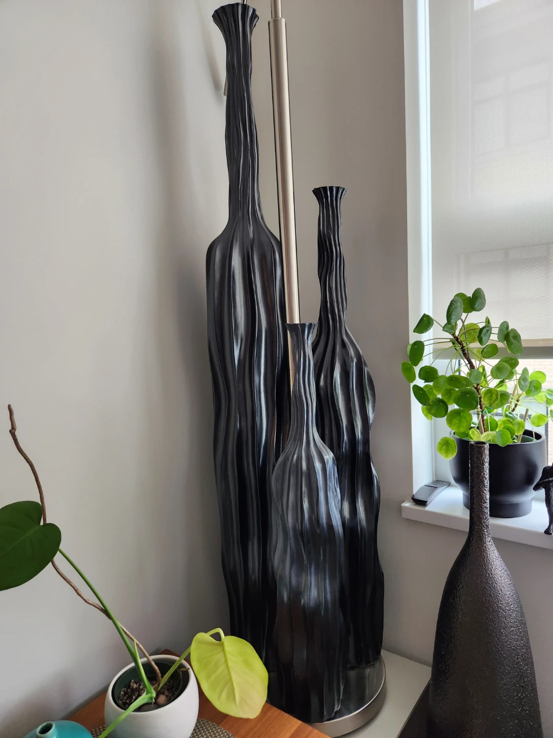 3 Black Vase Decor