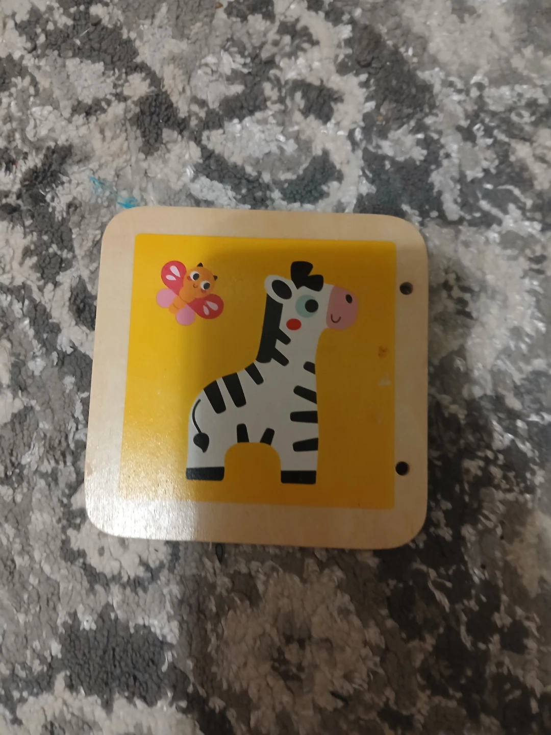 Wooden Zebra Picture Card🏈