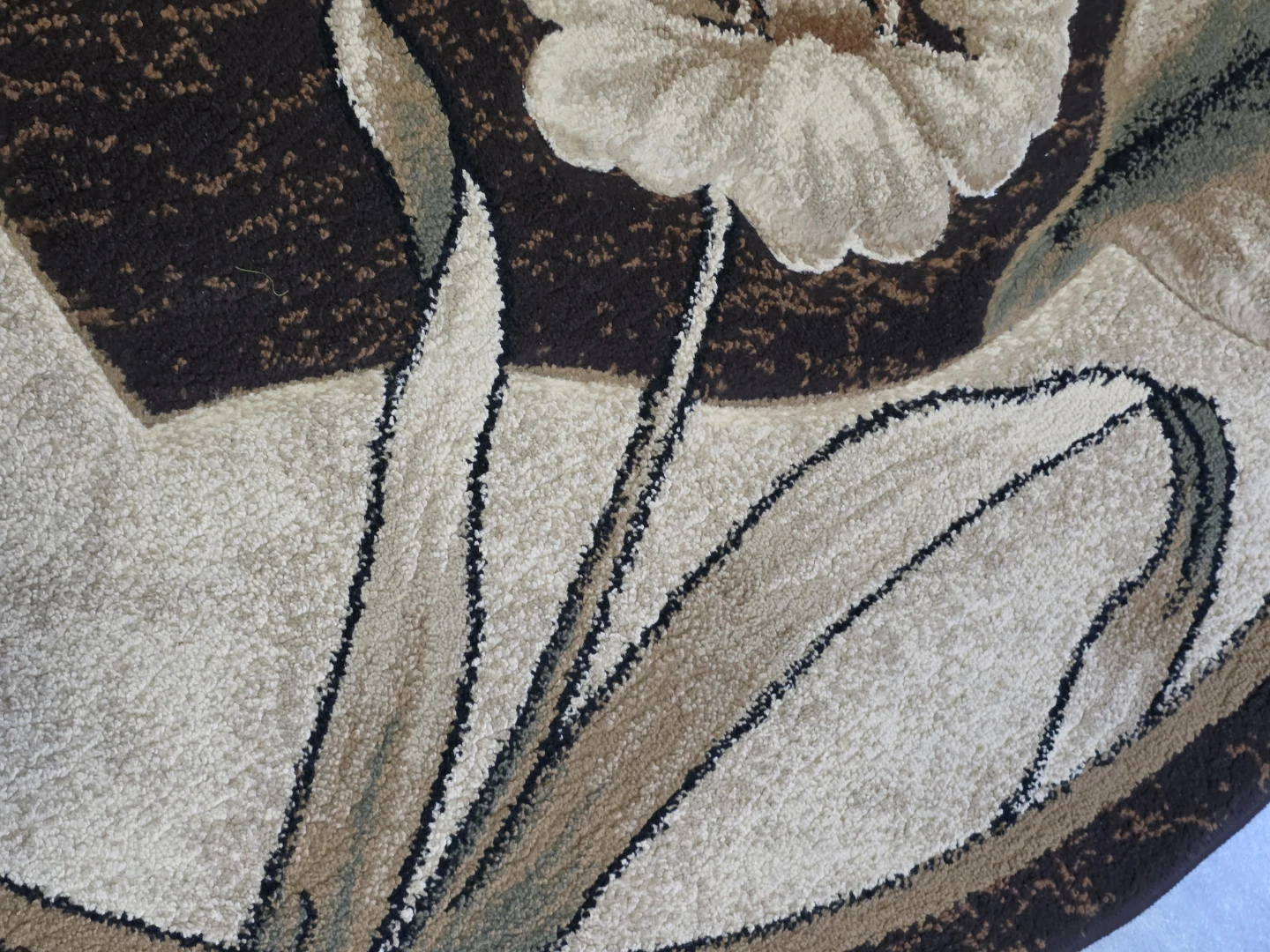 Round floral area rug - photo 5