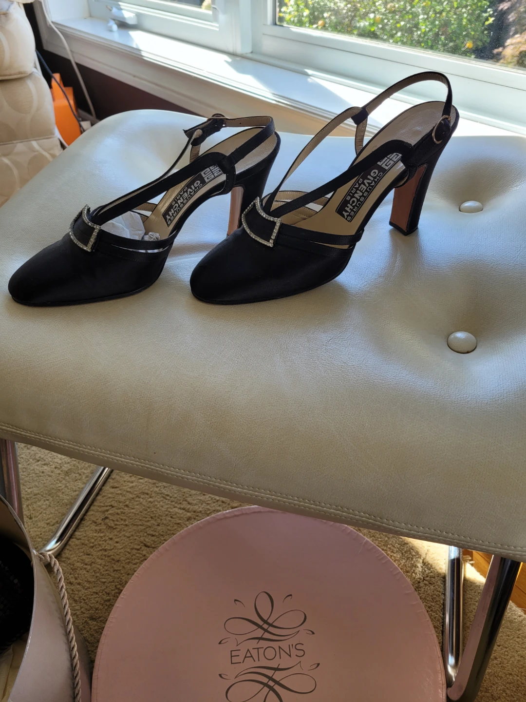 Vtg. Authentic Givenchy Paris Satin Slingbacks - photo 2